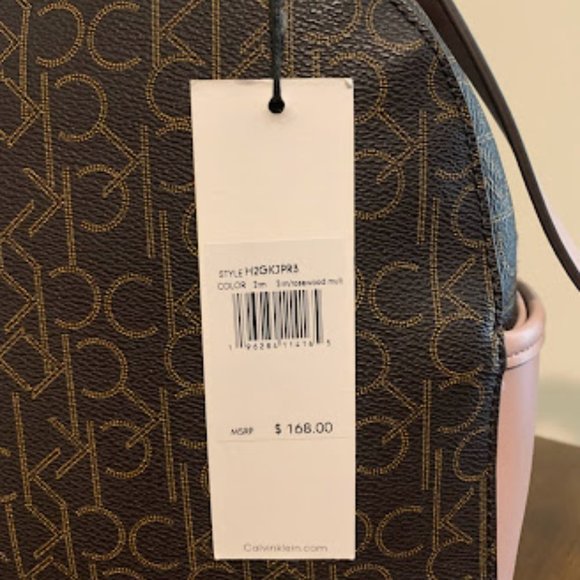 Calvin Klein Pink/Brown Fashion Backpack Purse (FREE SHIPPING!) main image 4